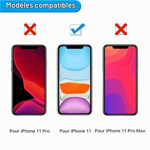 Thumbnail 1 de ZHUROUPU écouteur de remplacement pour iPhone 11 avec nappe et joint prédécoupé