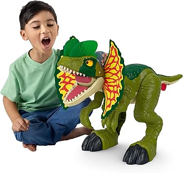 Detalle de Fisher-Price Imaginext Jurassic World Dilophosaurus con sonidos🦖