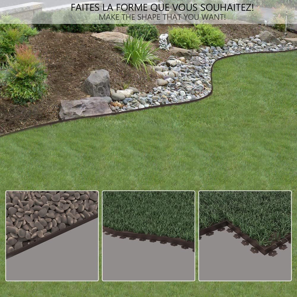 Thumbnail 2 de VOUNOT Bordo Giardino Flessibile 20 m Marrone