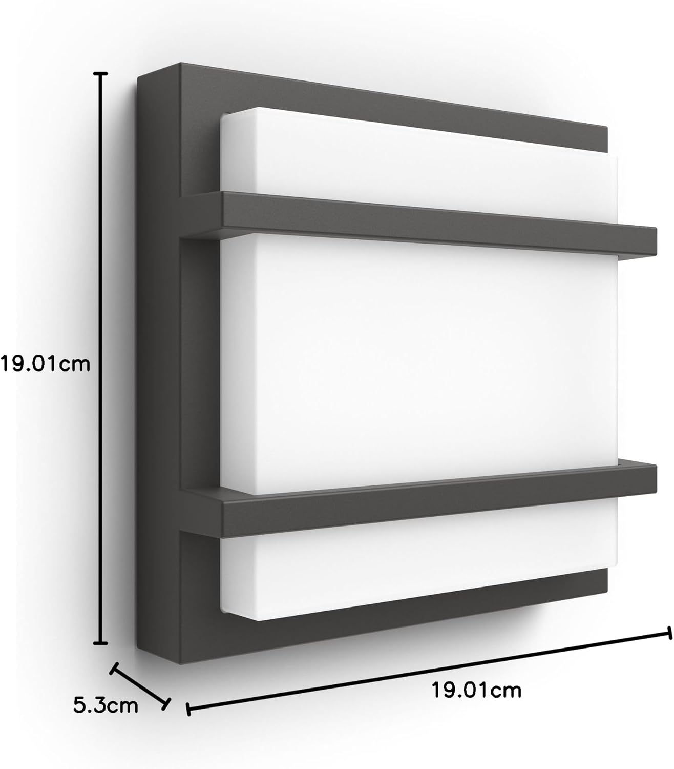 Thumbnail 6 de Philips LED Petronia da parete 23W in nero (IP44)