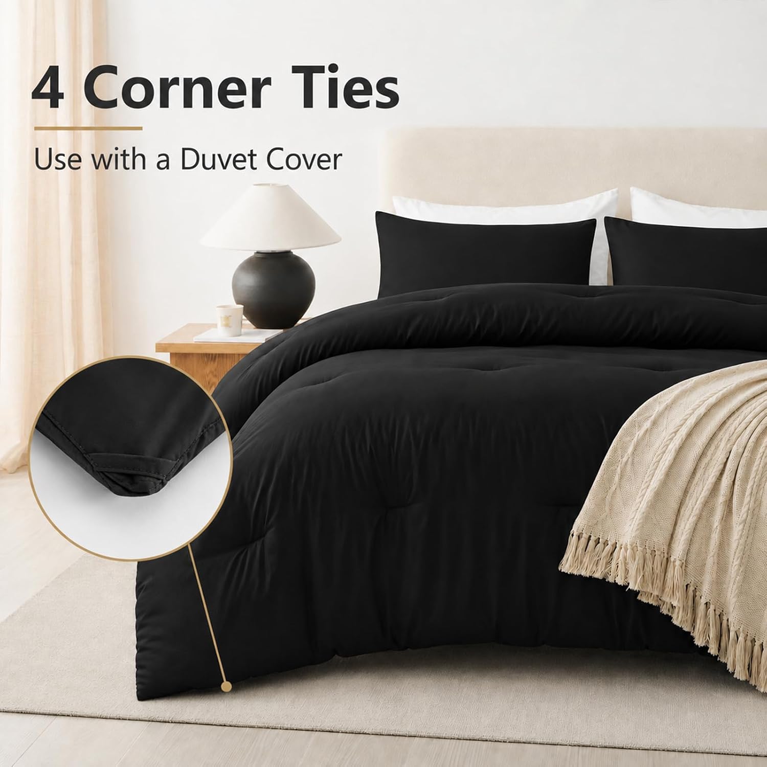 Detalle 2 de CozyLux Queen Comforter Set 88x88