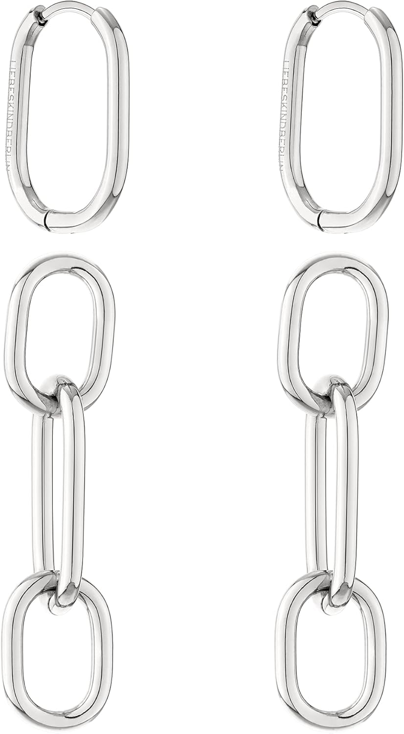 Thumbnail 1 de LIEBESKIND BERLIN Damen Schmuck im Ketten-Look – Armband, Kette und Ohrringe aus Edelstahl