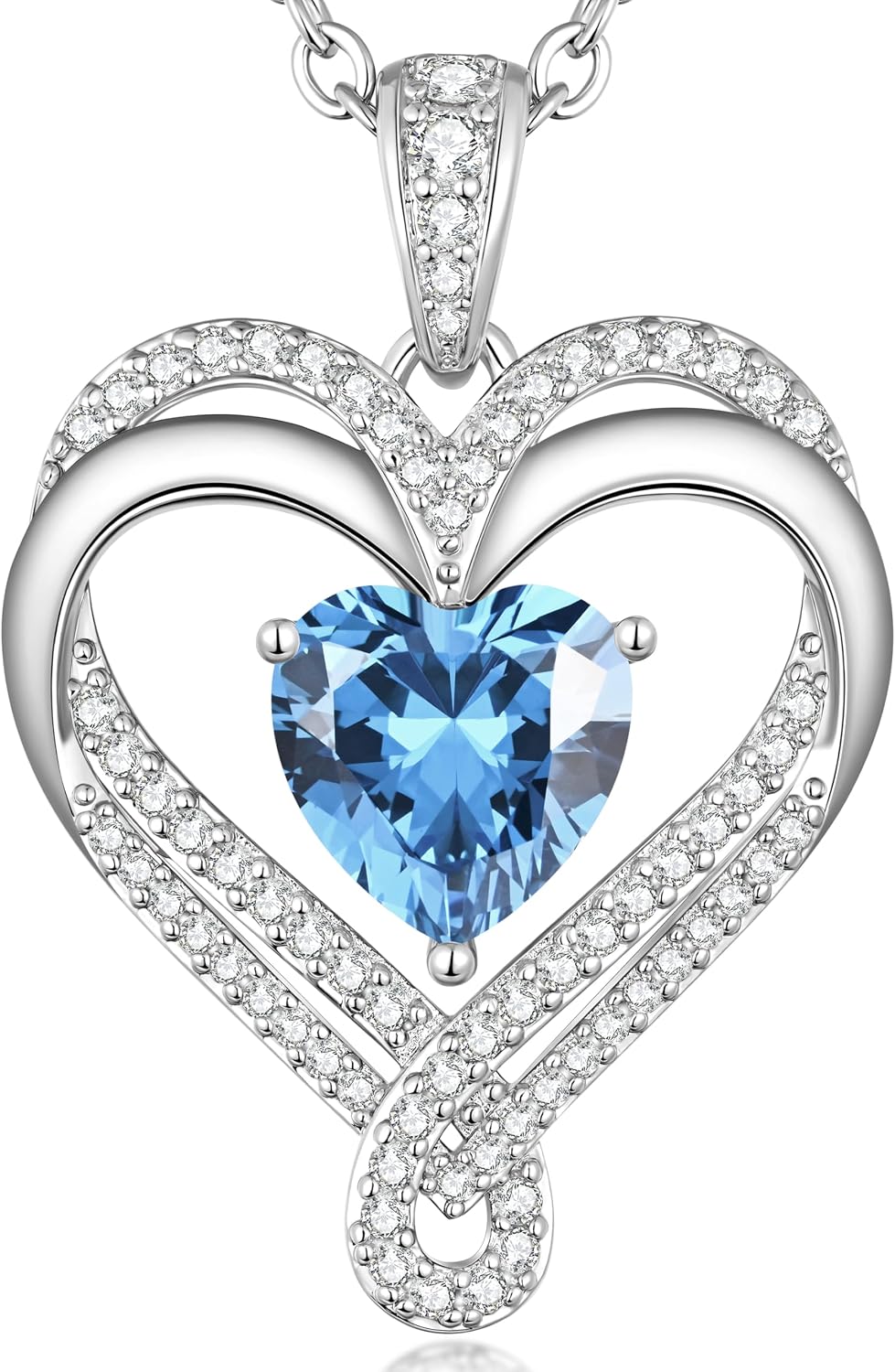 Thumbnail 6 de LOUISA SECRET Kette Damen Unendlichkeit mit Geburtsstein – Infinity Halskette aus Rhodium