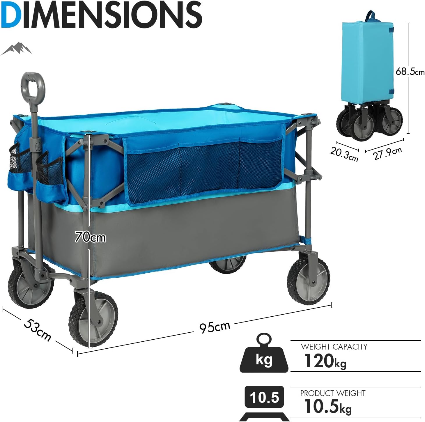 Thumbnail 5 de PORTAL XL Deeper Festival Trolley on Wheels 300L: Heavy-Duty Foldable Cart for Outdoor Kitchens, Gardens and Beaches