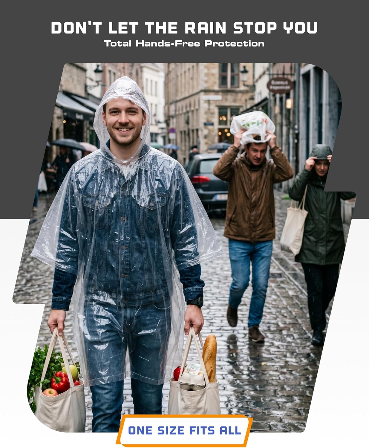 Detalle de Hagon PRO Disposable Rain Ponchos 48