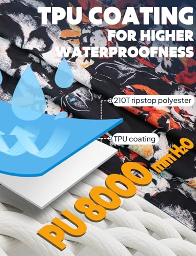 Detalle de ANYOO Wasserdichter Regenponcho – Leicht, Wiederverwendbar und Unisex