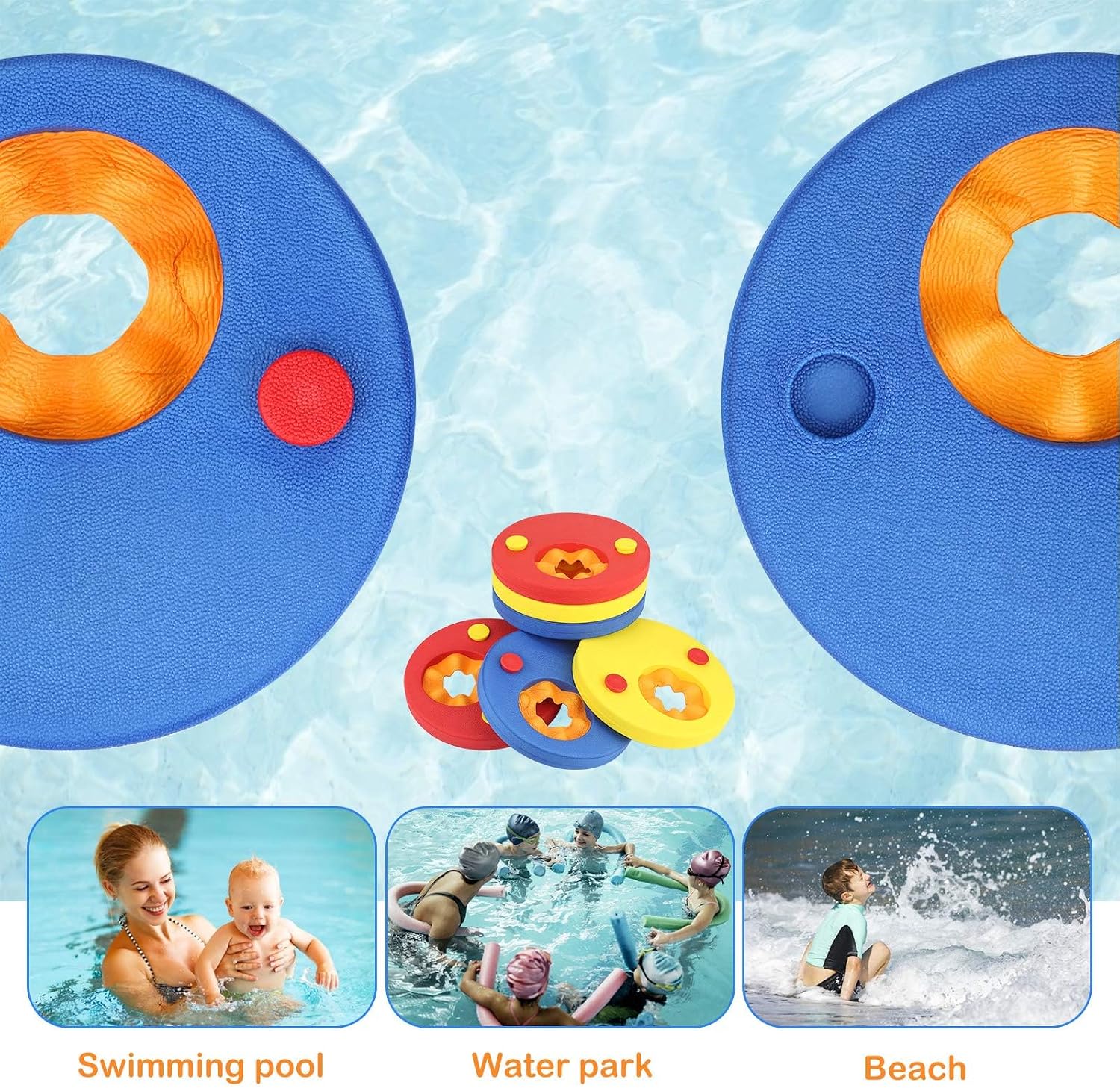 Thumbnail 2 de Manguitos Flotantes de Natación Amazluck: 6 paneles de espuma para niños 2–6 años