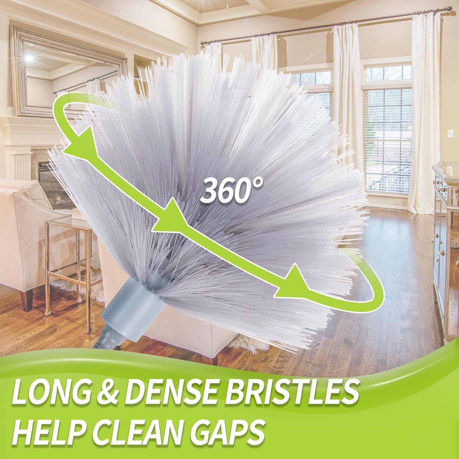 Thumbnail 5 de IVYROLL Cobweb Duster with Extension Pole — 100-Inch Reach Spider Web Brush & Ceiling Cleaning Kit
