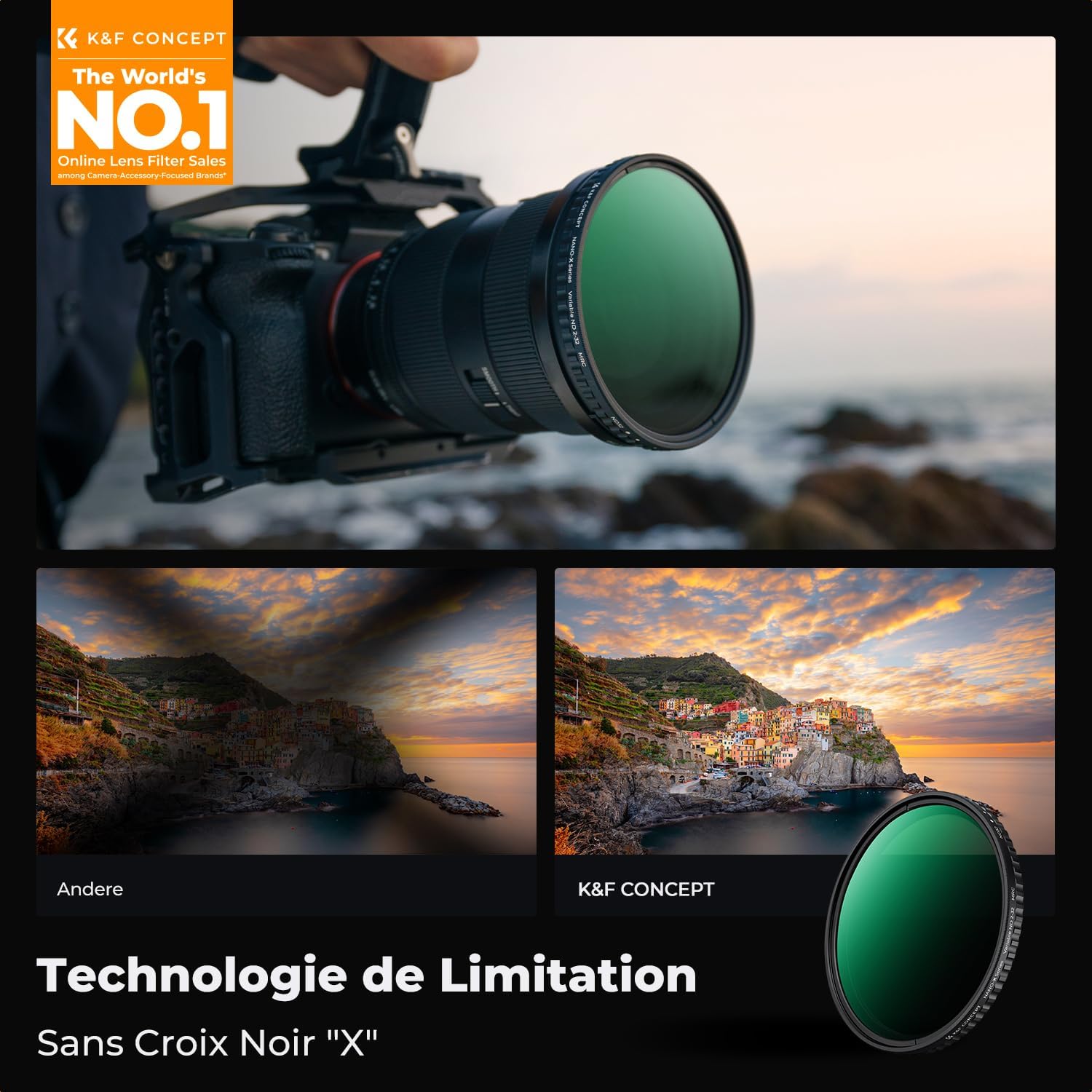 Detalle 2 de K&F Concept Filtre ND variable 52mm 1–5 stops