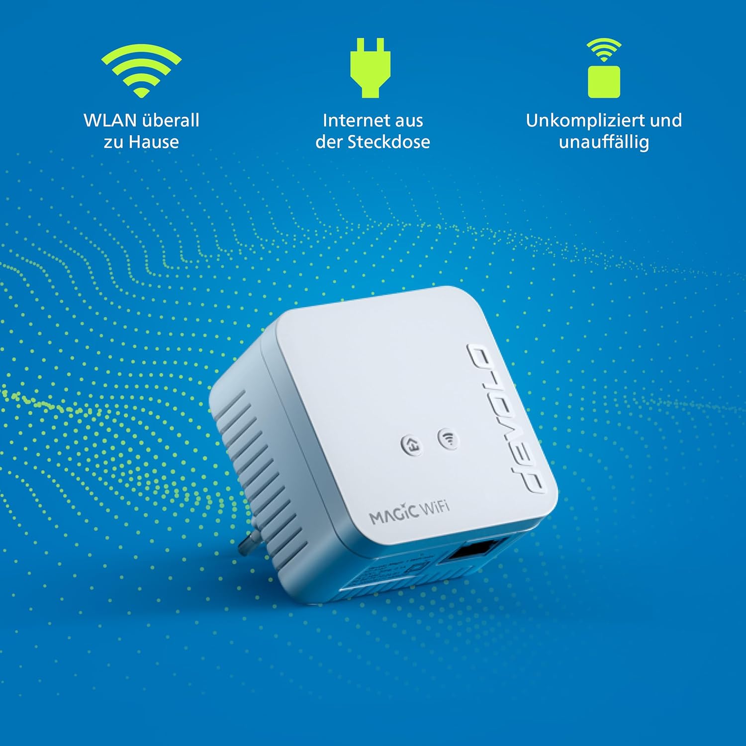 Thumbnail 3 de devolo Magic 1 WiFi mini Erweiterungsadapter – WLAN Powerline Adapter bis zu 1.200 Mbit/s (1× LAN, dLAN 2.0), weiß