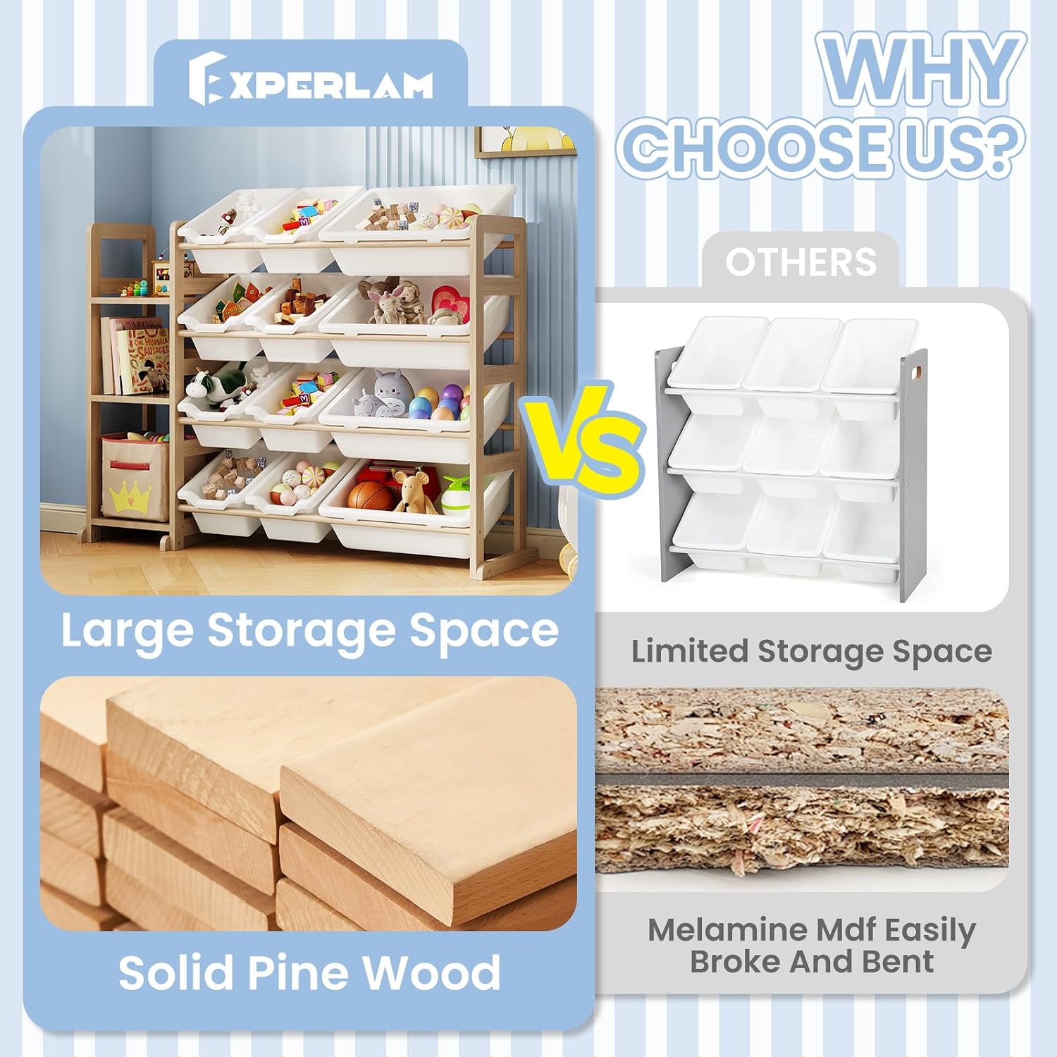 Detalle de Toy Storage Organizer with 12 Bins