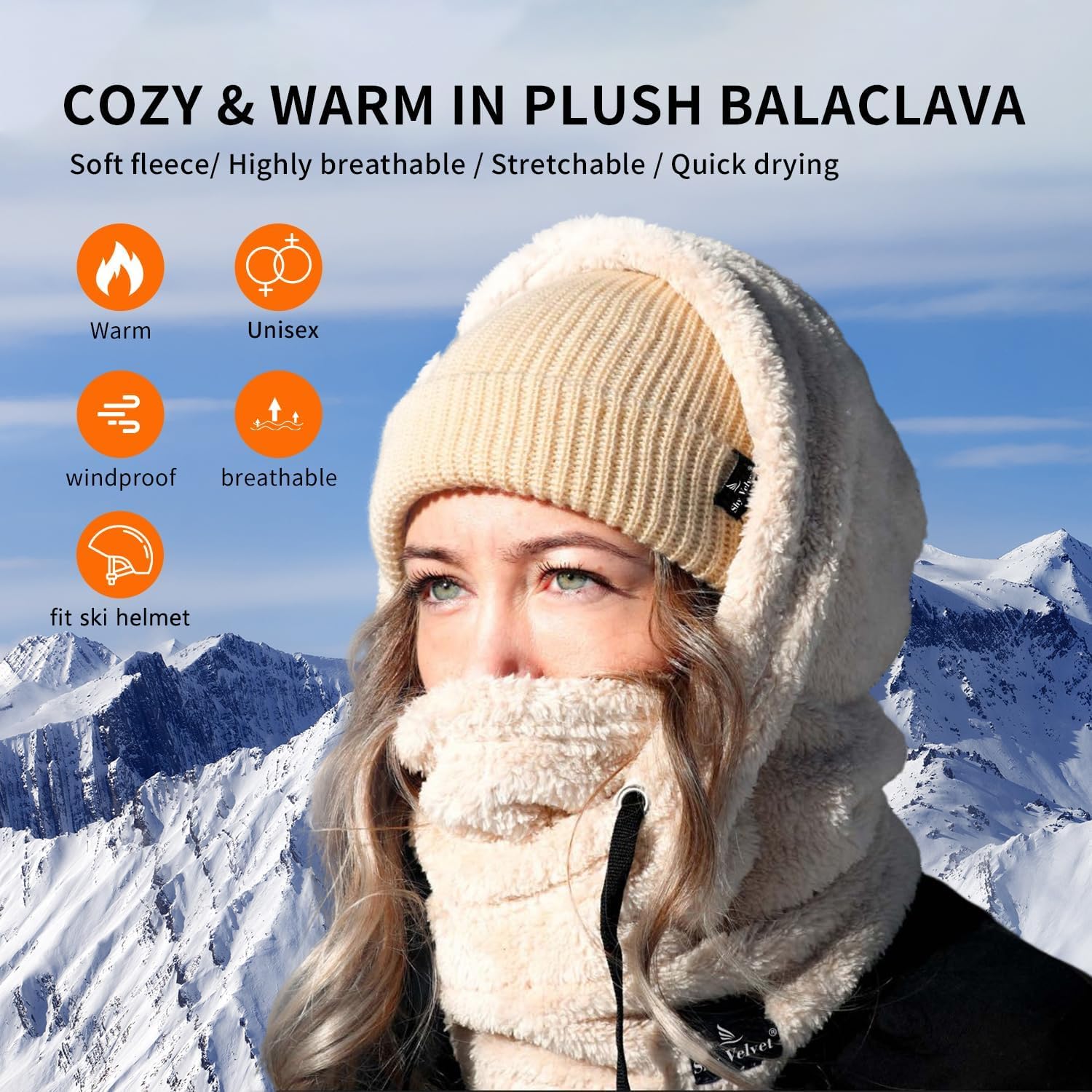 Detalle de Shy Velvet Cagoule polaire coupe‑vent respirante pour ski