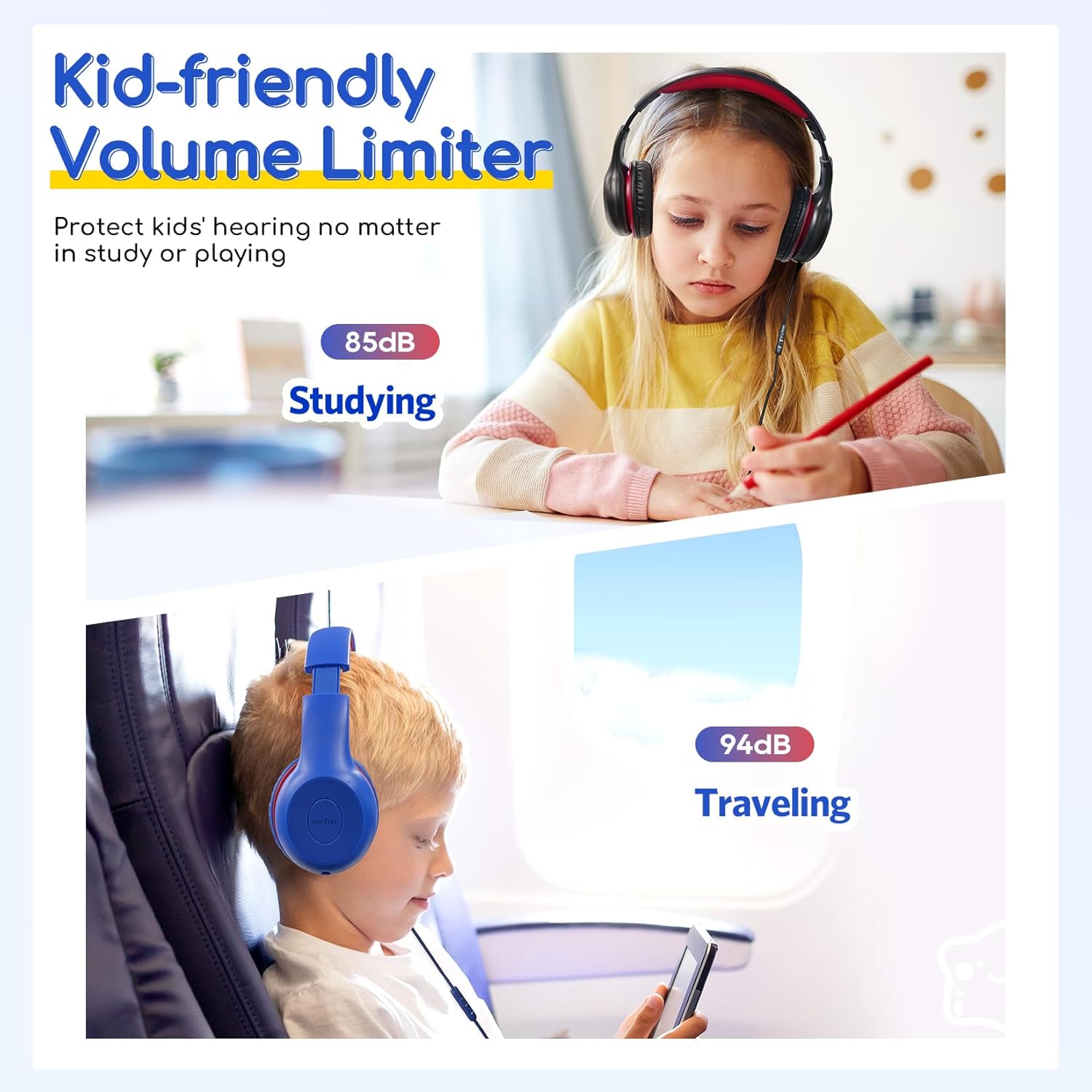 Thumbnail 4 de EarFun Kids headphones volume limit 85/94dB