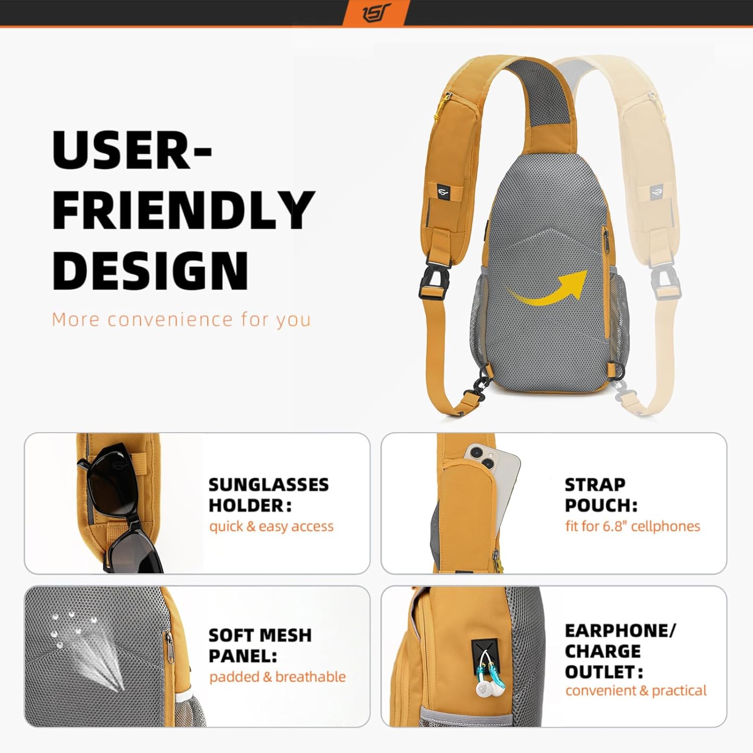 Thumbnail 3 de SKYSPER RFID crossbody sling bag 7L