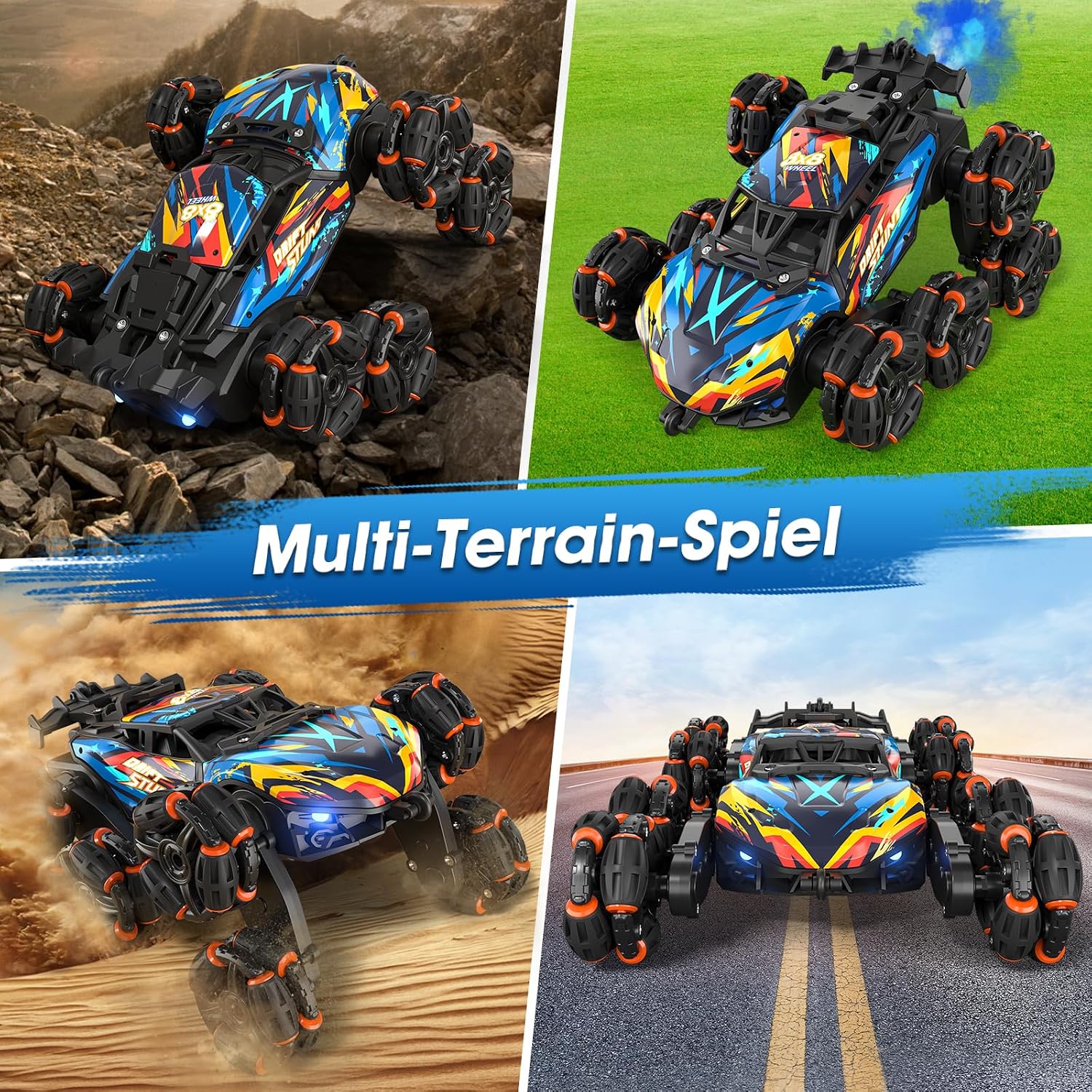 Detalle de 8WD RC Drift Auto mit Handsteuerung