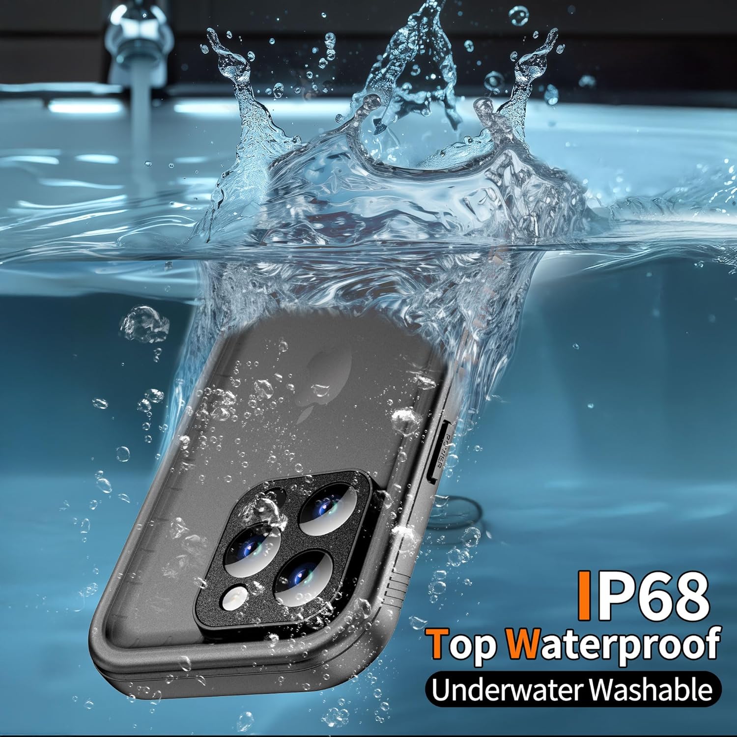 Detalle de Cozycase for iPhone 15 Pro Max Waterproof Case with Screen and Camera Protector
