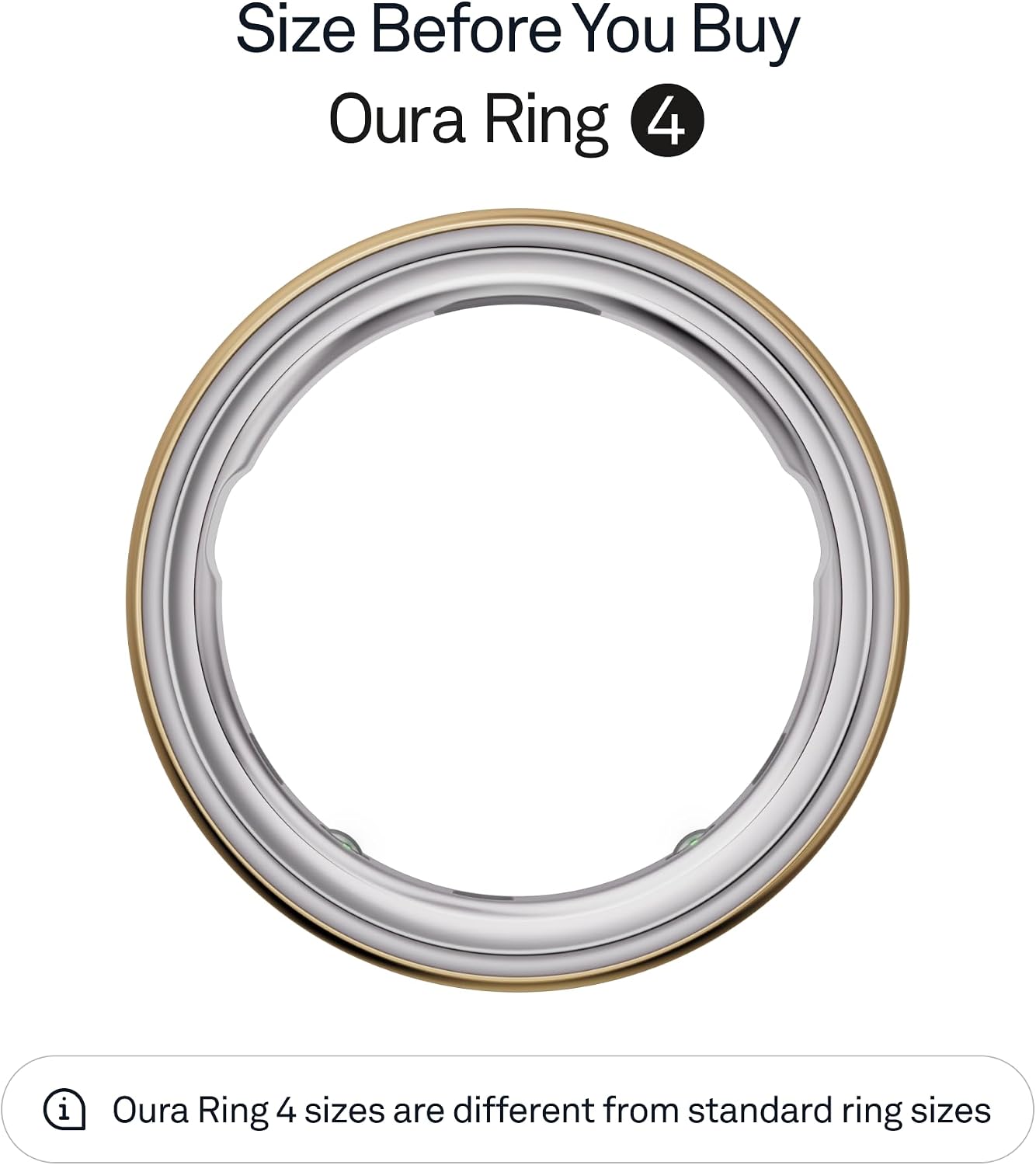 Detalle 2 de Oura Ring 4 JZ90-54216-13 Smart Ring, Gold, Size 13, Titanium