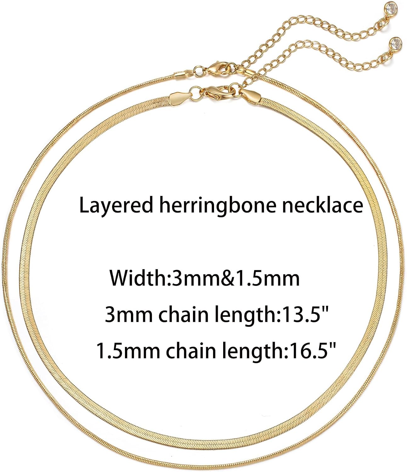 Thumbnail 5 de Tewiky Schlangenkette 14K vergoldet 45 cm