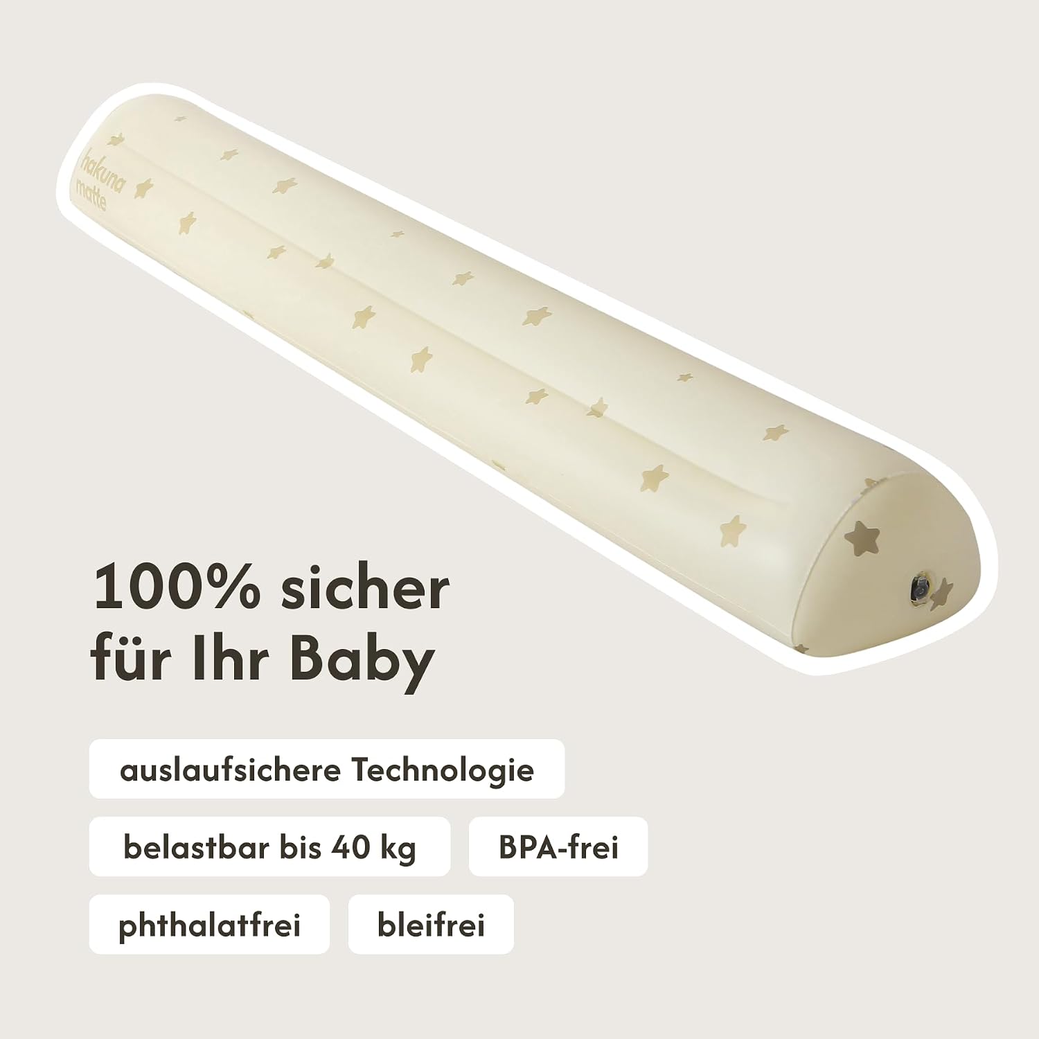 Detalle de Hakuna Matte Universeller aufblasbarer Rausfallschutz unter dem Spannbettlaken – sicherer Bettschutz fürs Boxspring- oder Standardbett