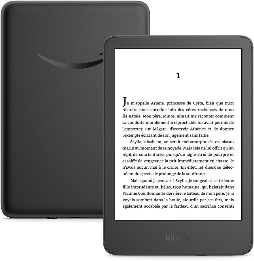 Thumbnail 1 de Amazon Kindle (Nouvelle génération) – 16 Go, écran antireflets et éclairage avant réglable, avec publicités – Noir