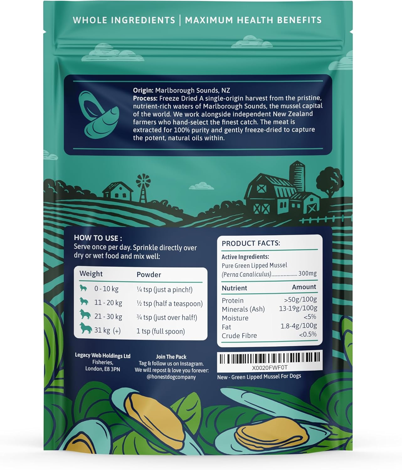 Thumbnail 6 de Green Lipped Mussel for Dogs | 100% Pure New Zealand Powder by The Honest Dog Co