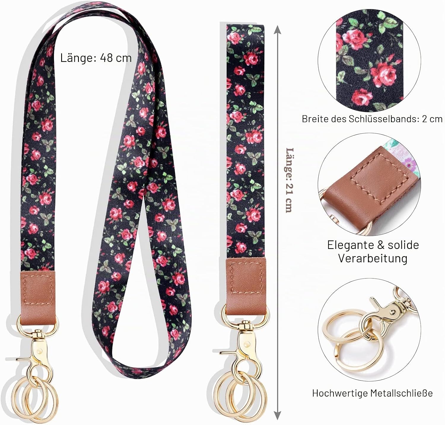 Detalle 2 de Vicloon Schlüsselband Set 46 cm
