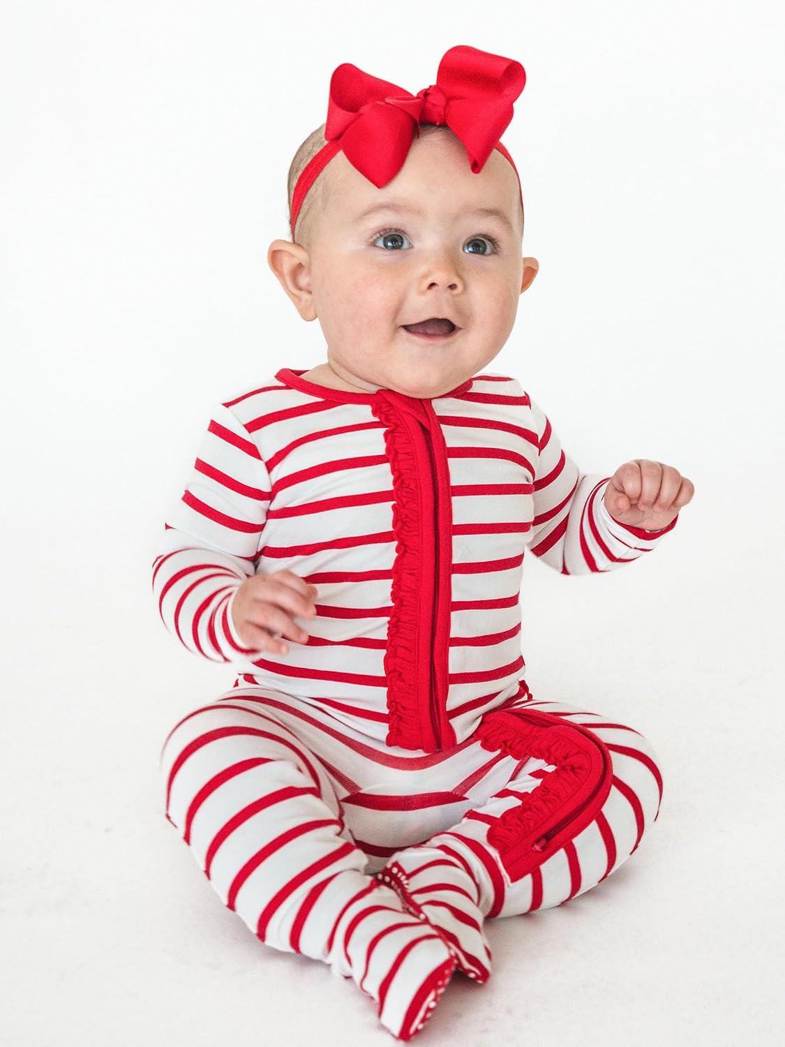 Detalle 2 de RuffleButts Toddler Footie Pajamas Modal Blend