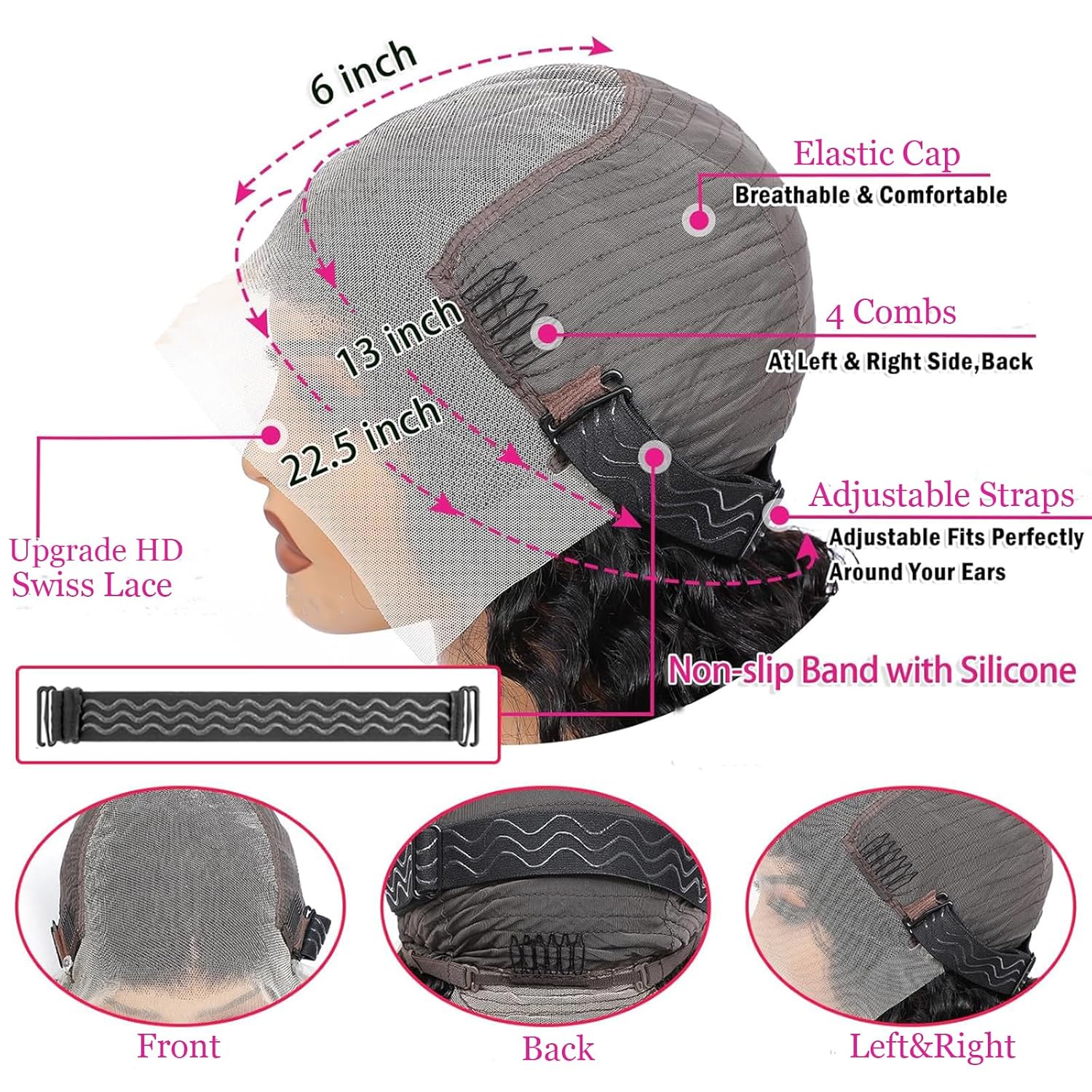 Thumbnail 4 de KVFCT 30 Inch Deep Wave Lace Front Wig 💇♀