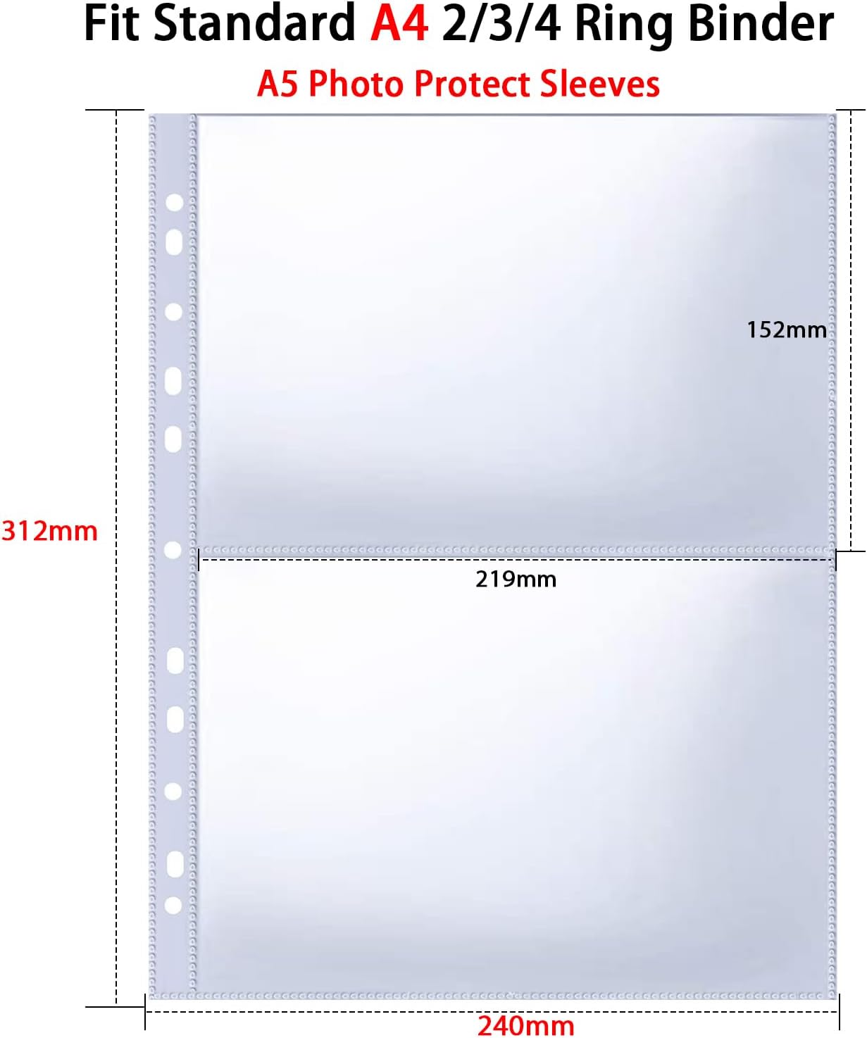 Thumbnail 3 de A4 Photo Sleeves Pack 30, 2‑compartment top‑load 📷