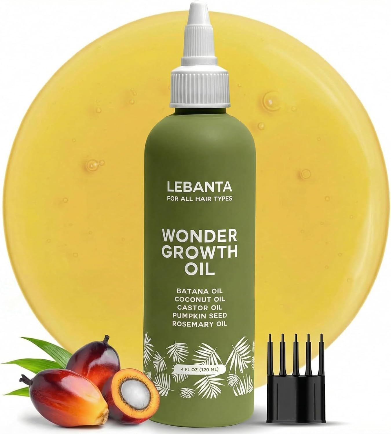 Detalle de Lebanta Batana Oil for Hair - 100% Pure & Natural Blend for Thicker, Stronger-Looking Hair