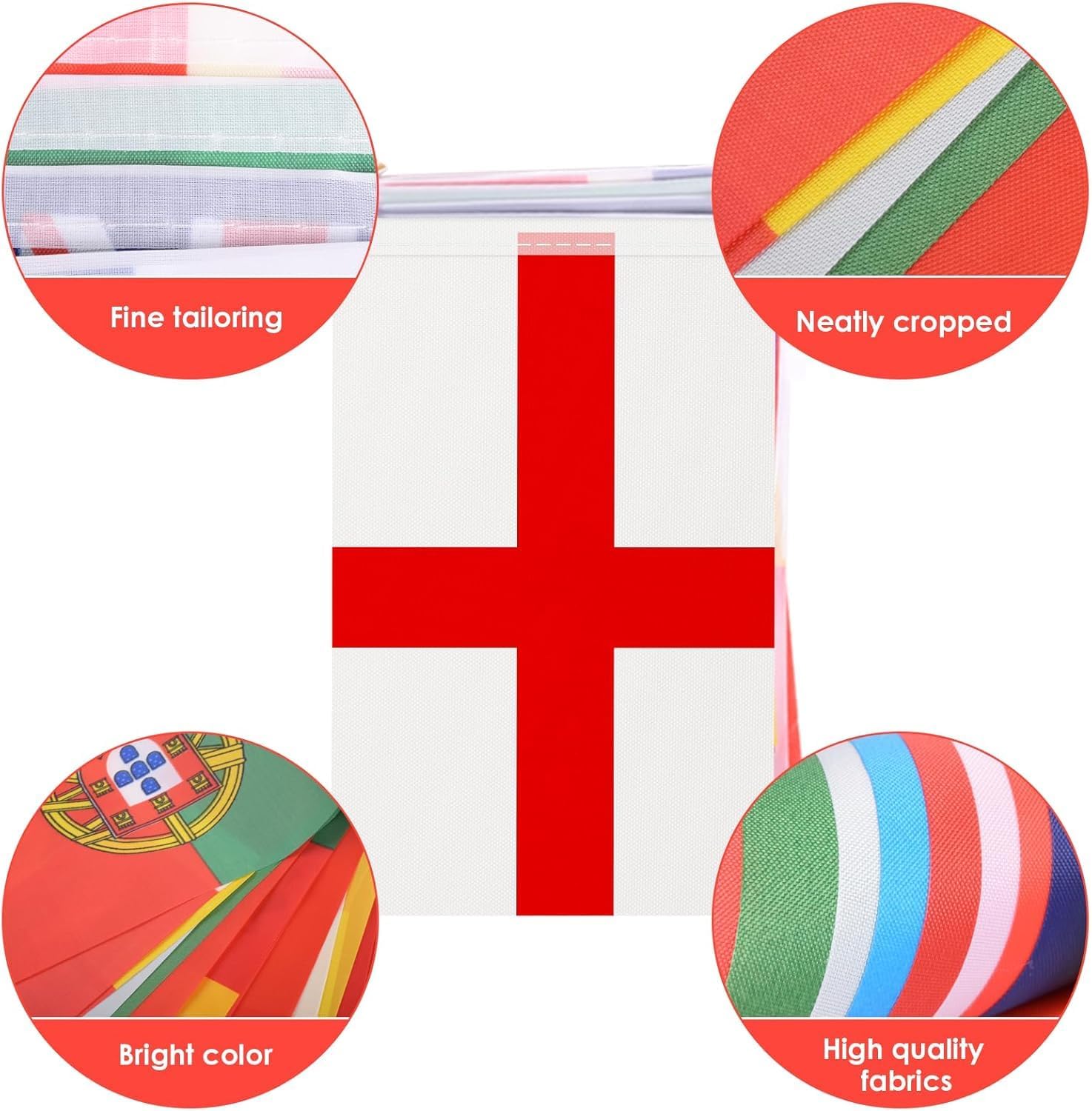 Thumbnail 2 de AhfuLife World Cup 2026 Flags Bunting & Wall Chart Set (15m, 48 Flags + 2 Posters) – A2 Poster with 48 Teams Schedule
