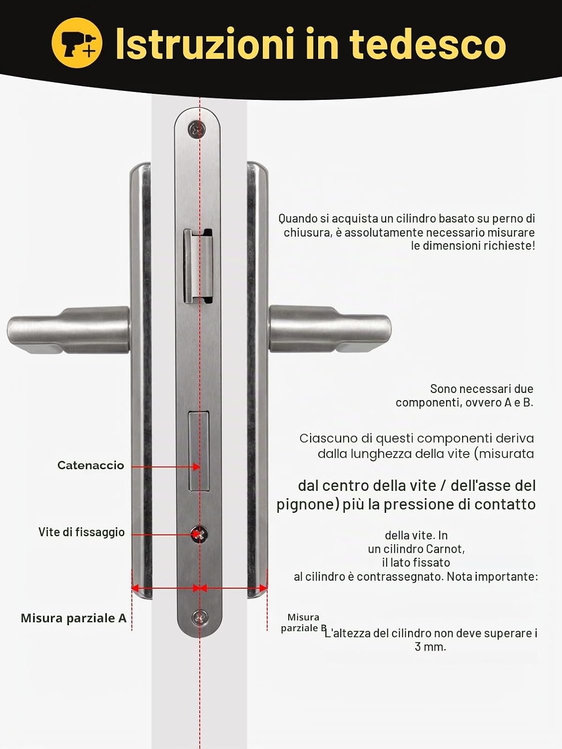 Detalle 2 de Cilindro di chiusura profilato 60mm (30/30) con 8 chiavi: sicurezza e versatilità per la tua porta