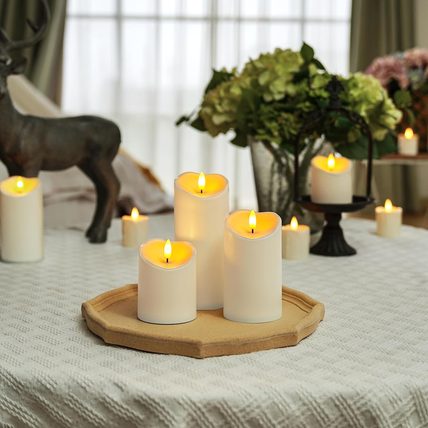 Detalle de Homemory Flameless LED Candles with Remote, Timer, Water-Resistant Design