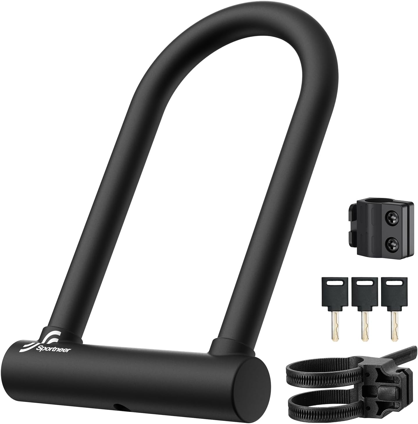 Detalle 2 de Sportneer 18mm Heavy Duty Bike U Lock with Adjustable Mounting Bracket