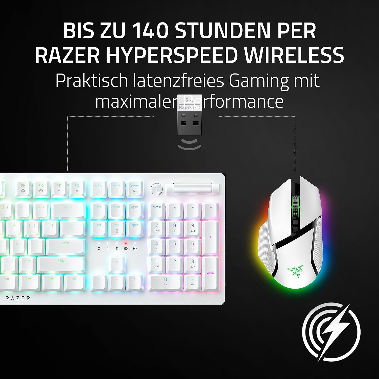 Detalle de Razer Basilisk V3 Pro 35K – kabellose Ergonomie-Maus mit 35K Sensor, 13 Tasten und Chroma RGB