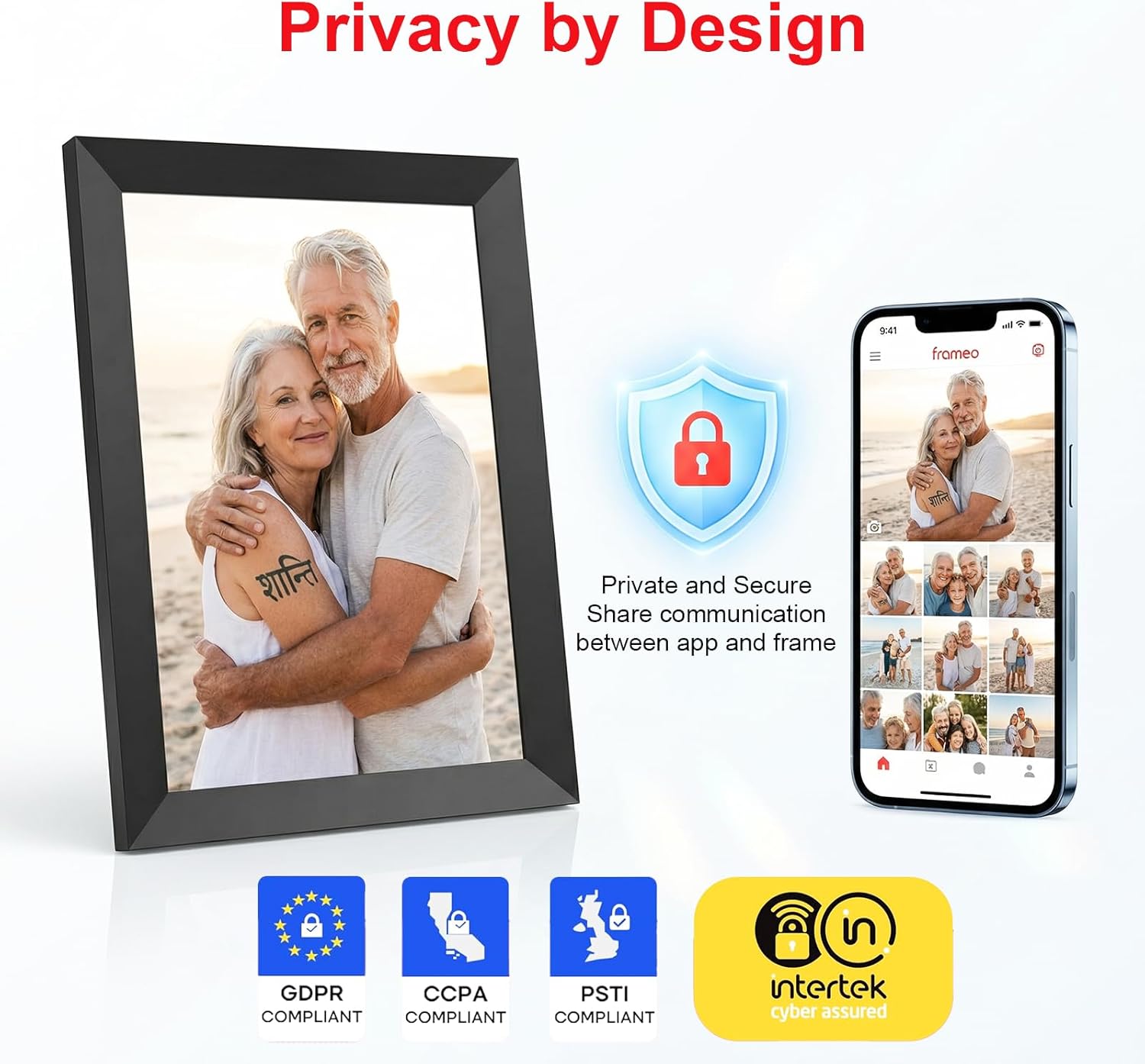 Thumbnail 5 de Frameo 10.1 Inch WiFi Digital Picture Frame with 1280x800 IPS Touch Screen