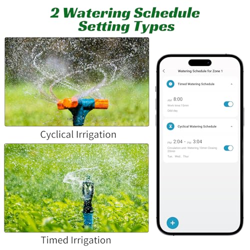Detalle 2 de AnseTo Programador Riego WiFi para Jardines y Zonas Exteriores con 2 Salidas