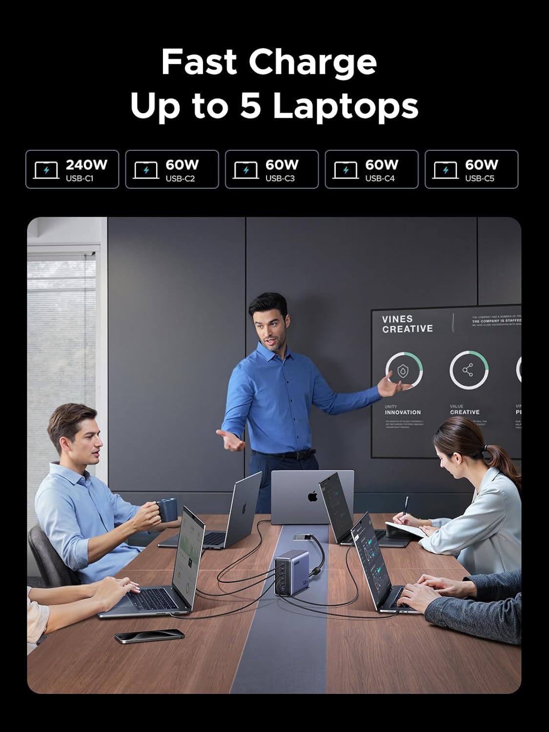 Thumbnail 3 de UGREEN Nexode 500W 6‑port GaN charger for laptops