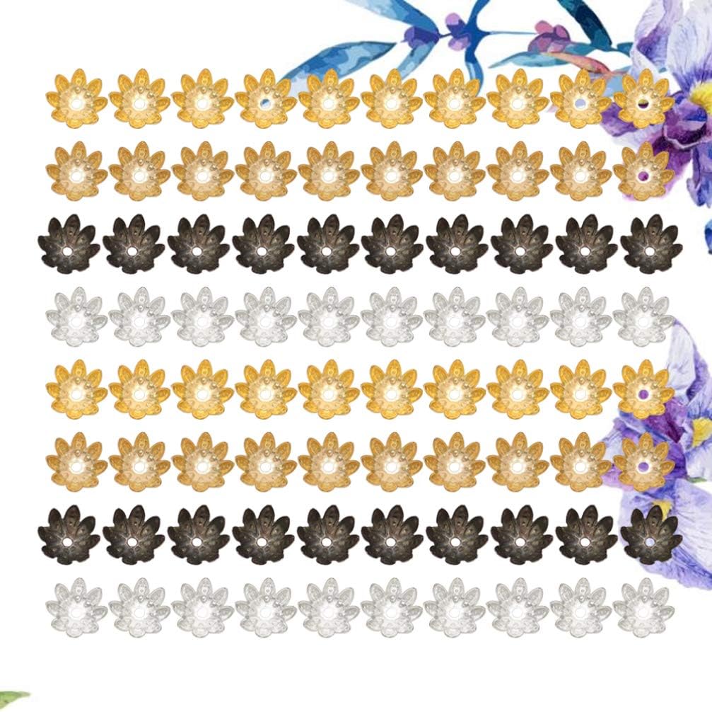 Thumbnail 5 de Milisten 500 Stücke Perlenkappen Lotus Form – Hohl Spacer Endkappen für DIY Schmuck