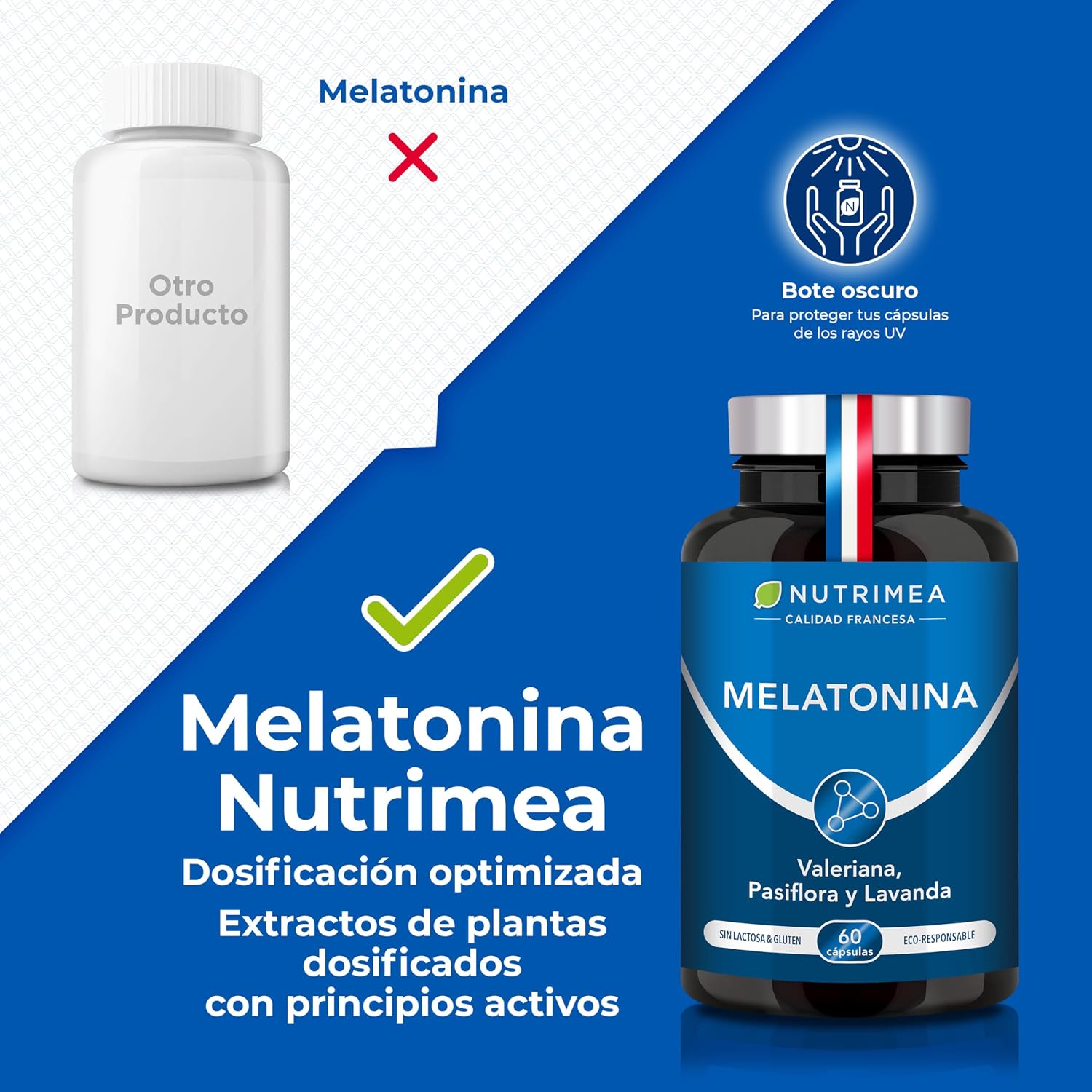 Detalle de Nutrimea MELATONINA Pura 0,95 mg 60 cápsulas