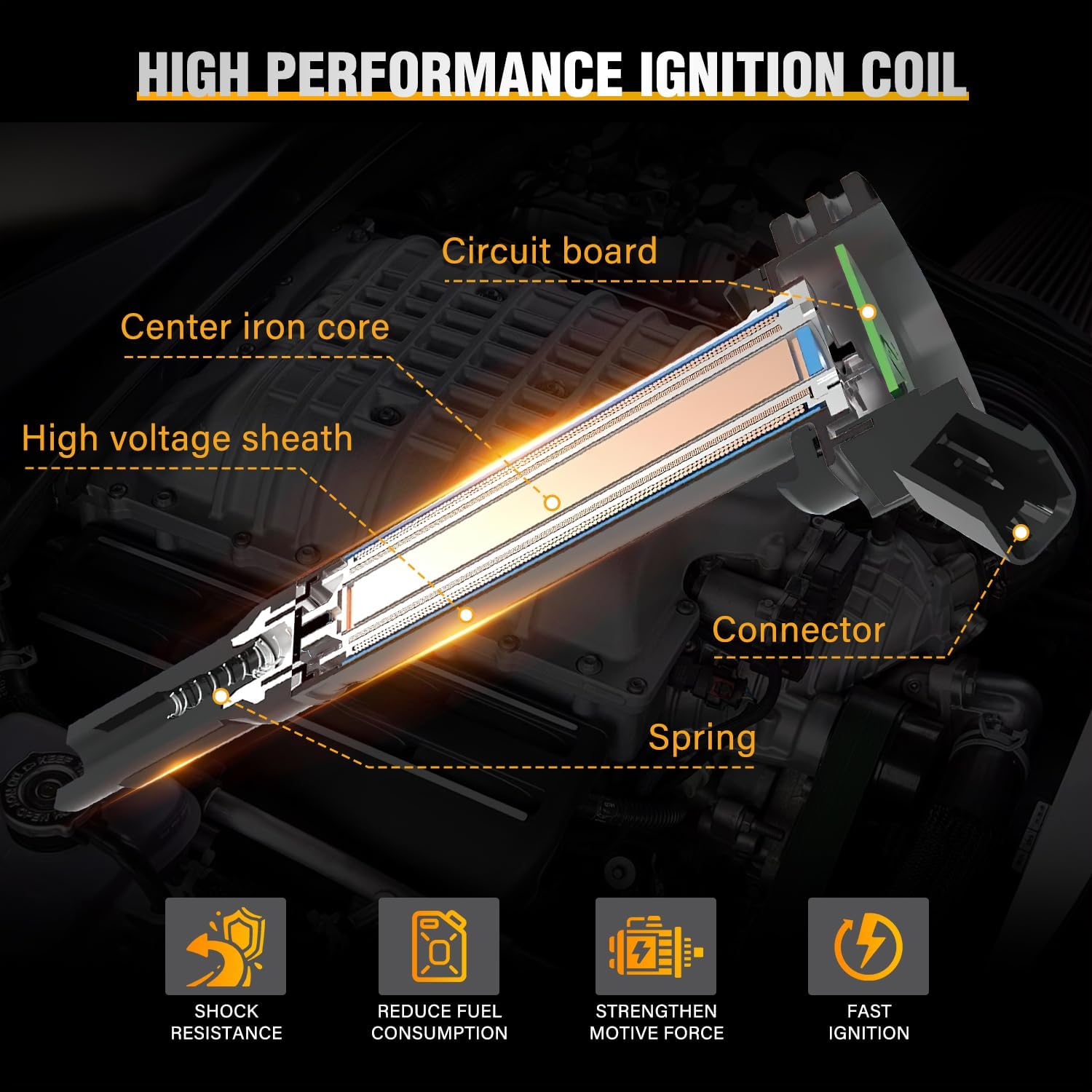 Thumbnail 5 de Nilight Ignition Coils UF651 4-pack 🛠