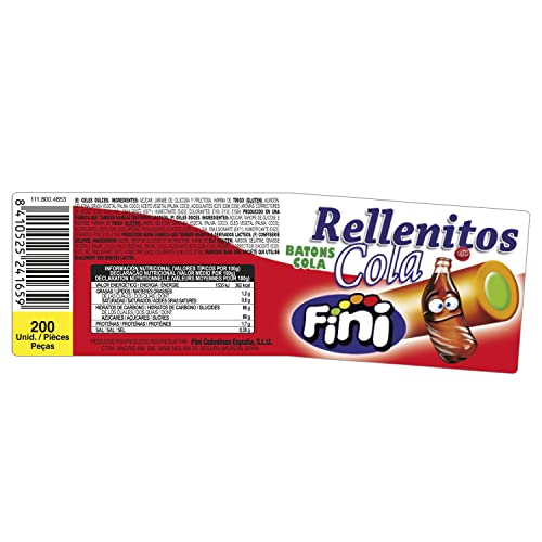 Thumbnail 1 de Fini Rellenito Cola — Regaliz relleno 200 unidades 🍬