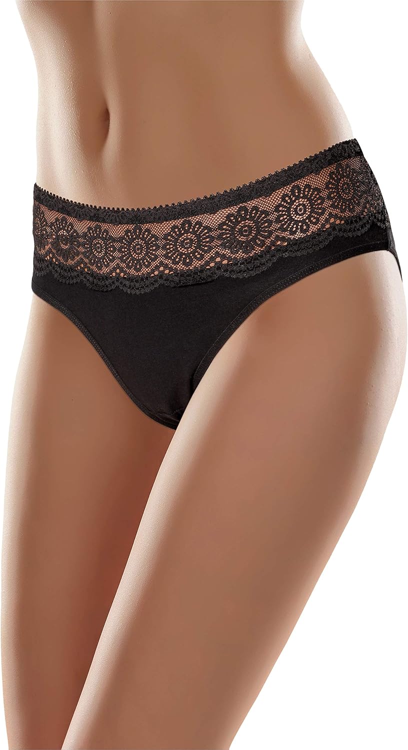 Detalle de Merry Style Culotte Femme en Coton avec Dentelle – Slip confortable et respirante
