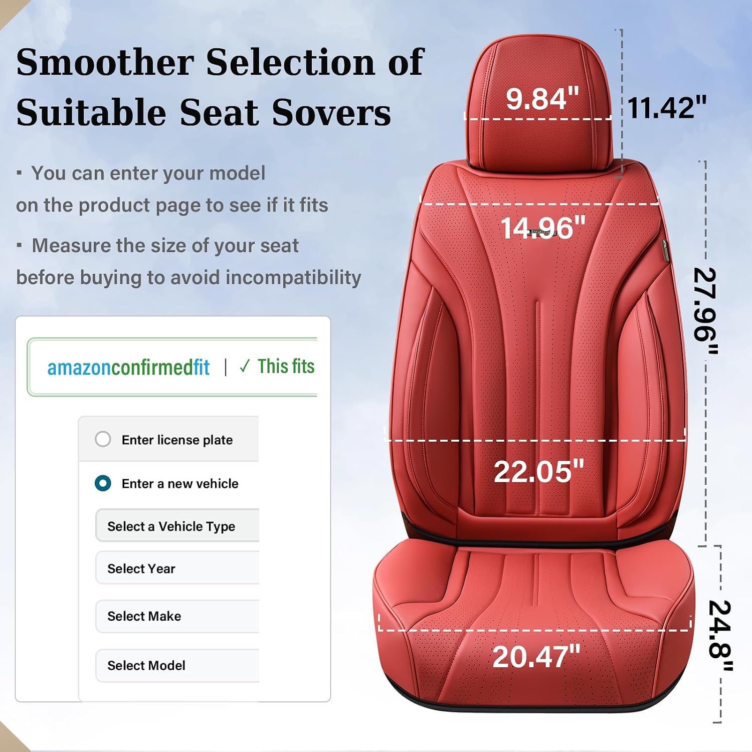 Thumbnail 6 de Coverado Car Seat Covers Red