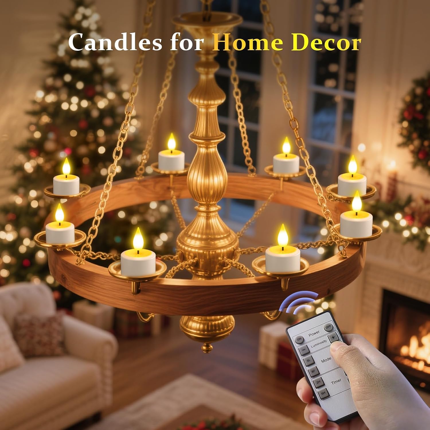 Detalle de SoulBay LC004RS_6pcs Rechargeable LED Tea Lights, 6-Pack with Remote
