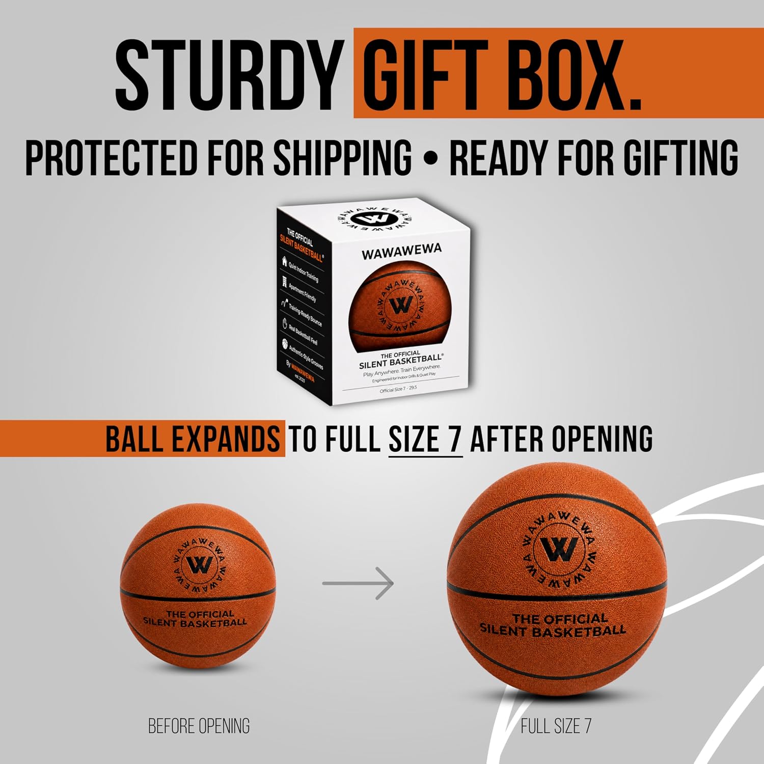 Detalle 2 de WAWAWEWA The Official Silent Basketball 29.5"