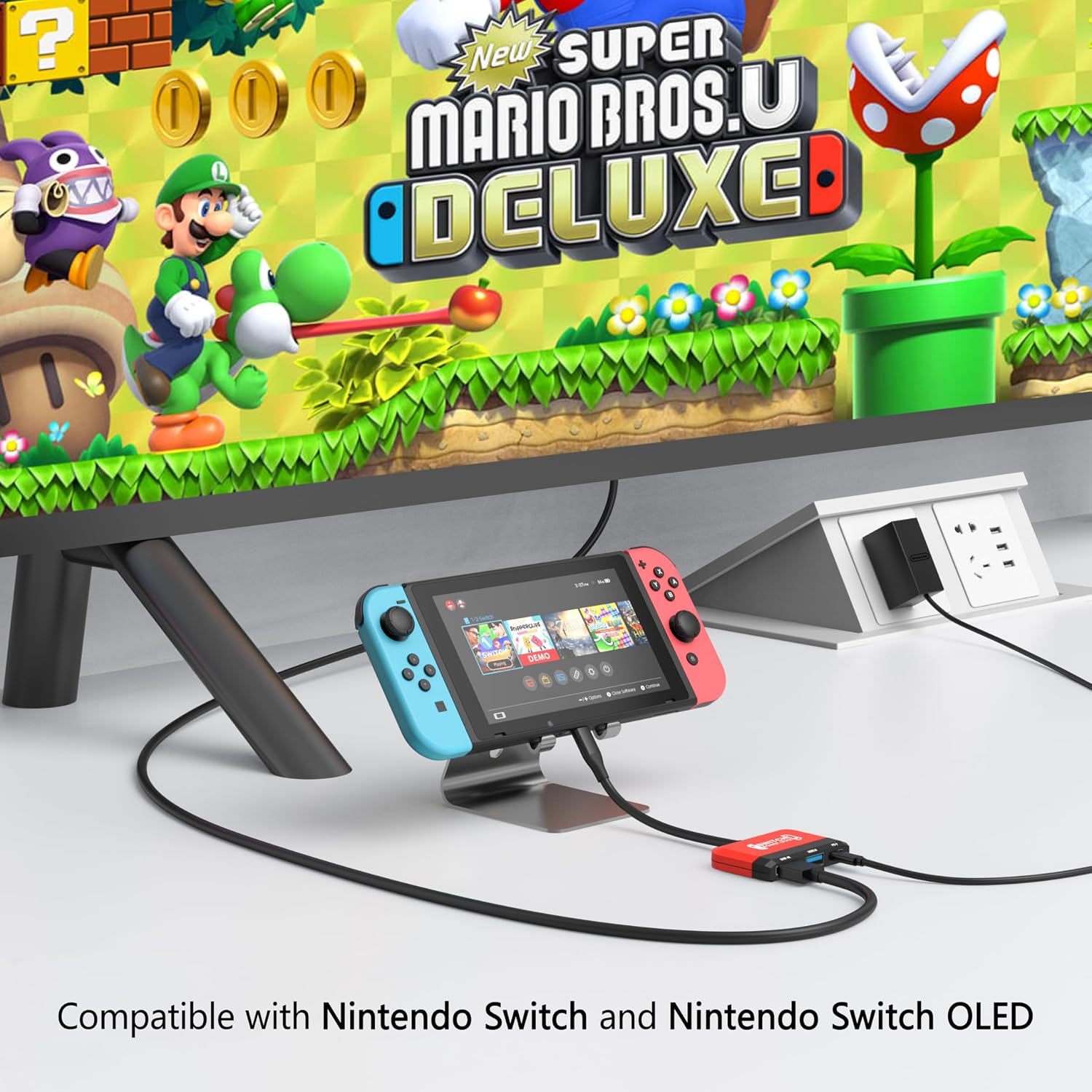 Detalle 2 de RREAKA 3-in-1 Switch Dock for Nintendo Switch OLED (4K HDMI, USB-C 100W PD)