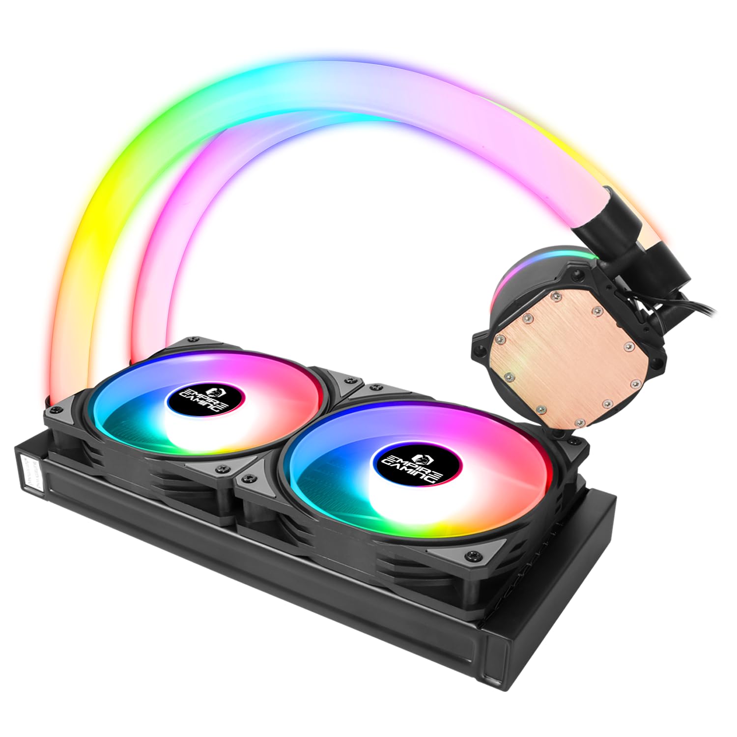 Thumbnail 2 de EMPIRE GAMING Guardian P-W240 watercooling AIO 240 mm con ARGB 5V e supporto Intel LGA 1700/1200 e AMD AM5/AM4 - Nero