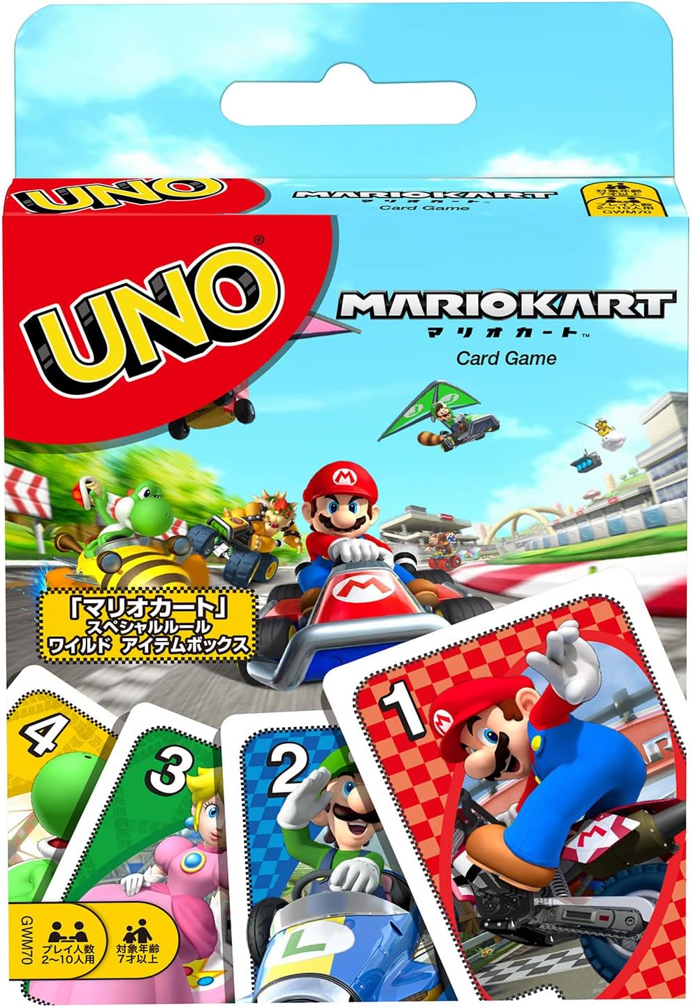 Detalle de マテルゲーム UNO マリオカート カードゲーム GWM70 2~10人用・7歳から