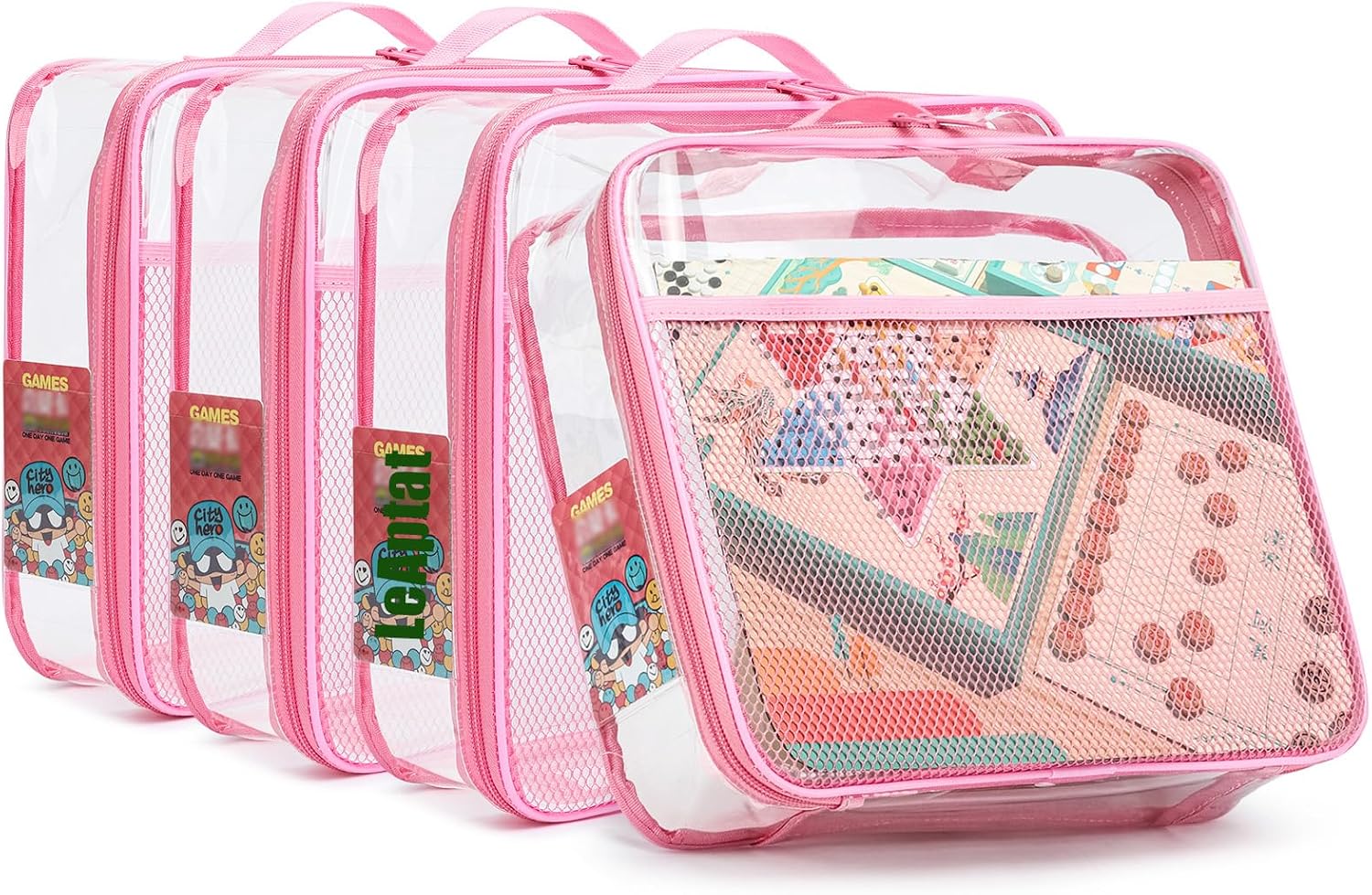 Detalle 2 de PVC Toy Storage Bags 4-Pack